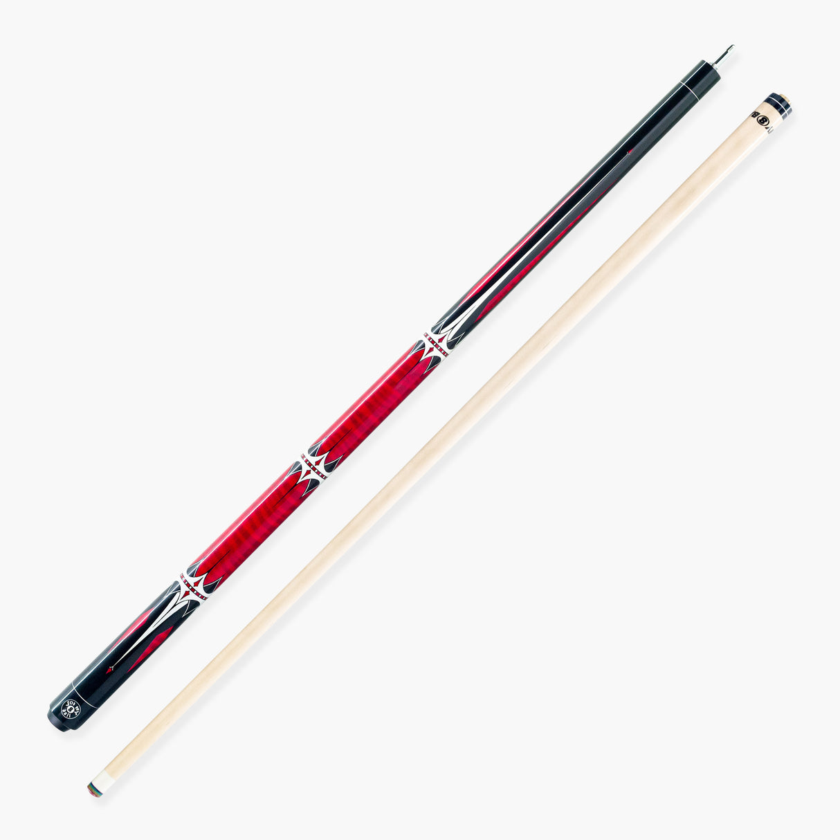 Jonny 8 Ball Harpoon 58 Inch 2 Piece American Pool Cue and Case Set 13mm Layered Tip