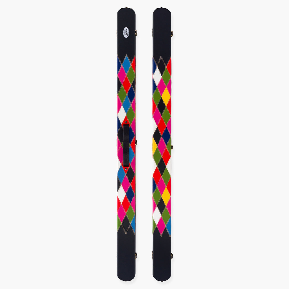 Baize Master 3/4 Joint 2 Slot DIAMONDS Luxury Round End Case with Studs - Holds 1 x ¾ Cue + Extensions and Accessories