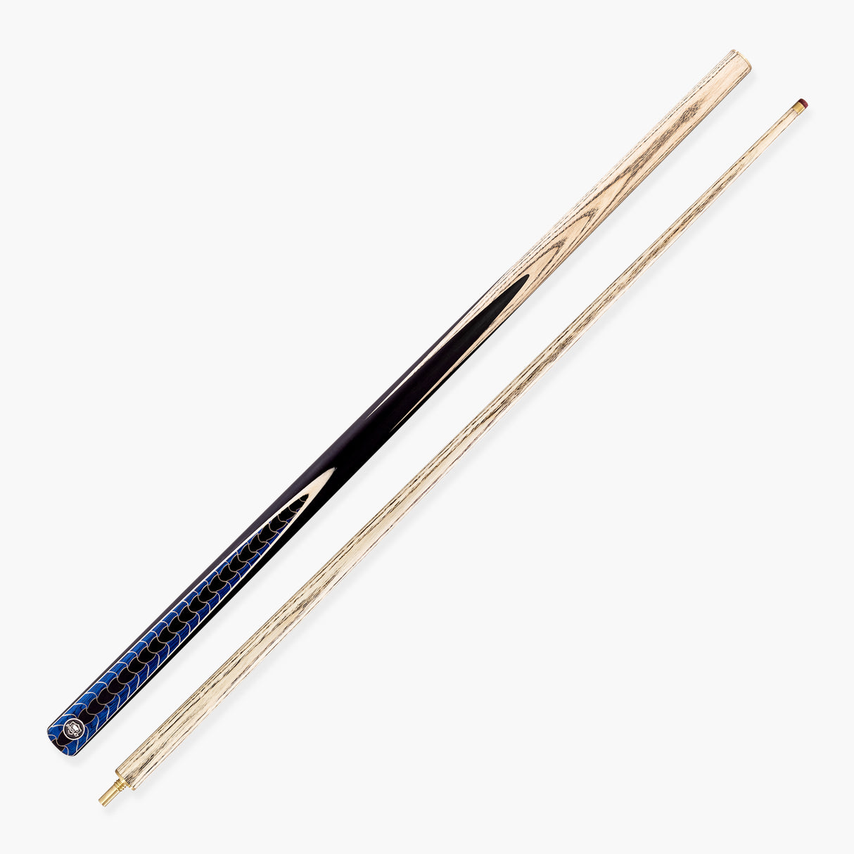 PRO147 Blue Dragon 2 Piece 57 Inch Snooker and English Pool Cue and Case Set with 9.5mm Red Layered Tip