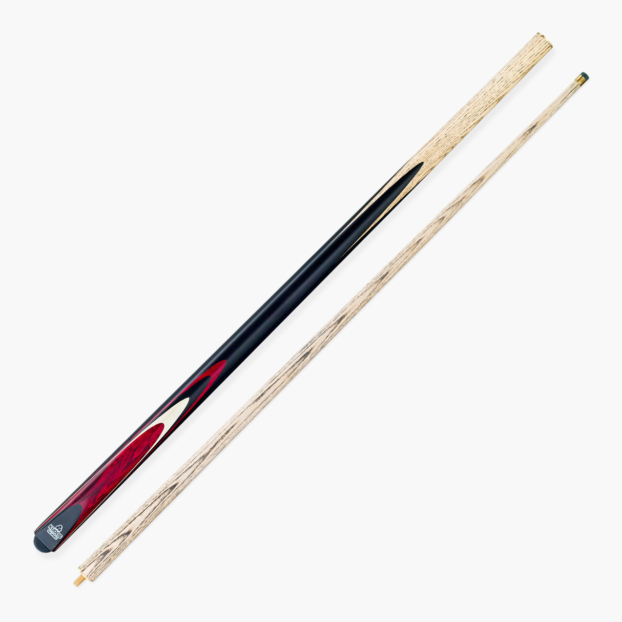 Kudos Bullet 2 Piece Centre Joint Ash Snooker Pool Cue and Case Set with 9.5mm Tip