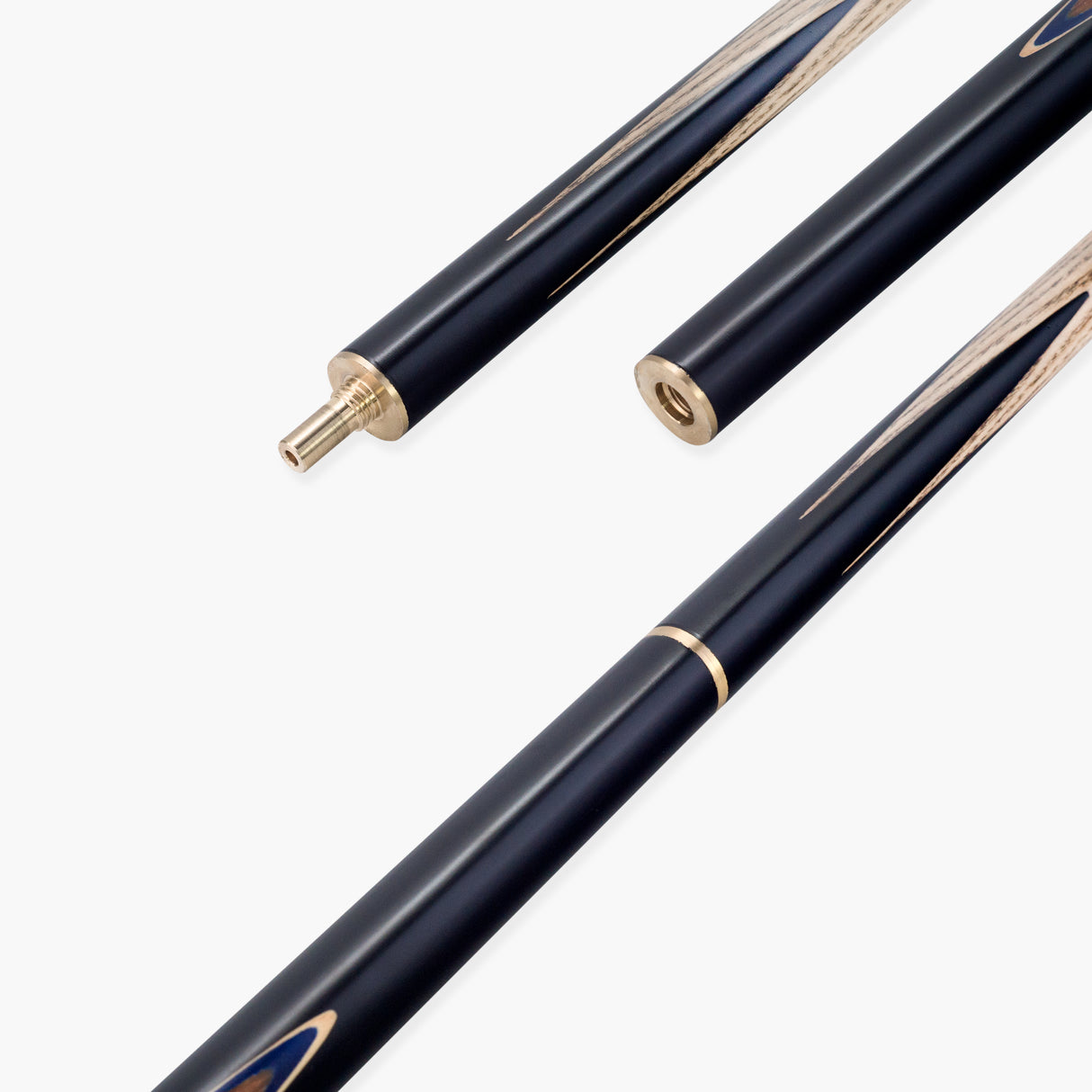 Jonny 8 Ball 3/4 Blue Thunder Traditional English 8 Ball Pool Cue and Case Set 8.8mm Tip