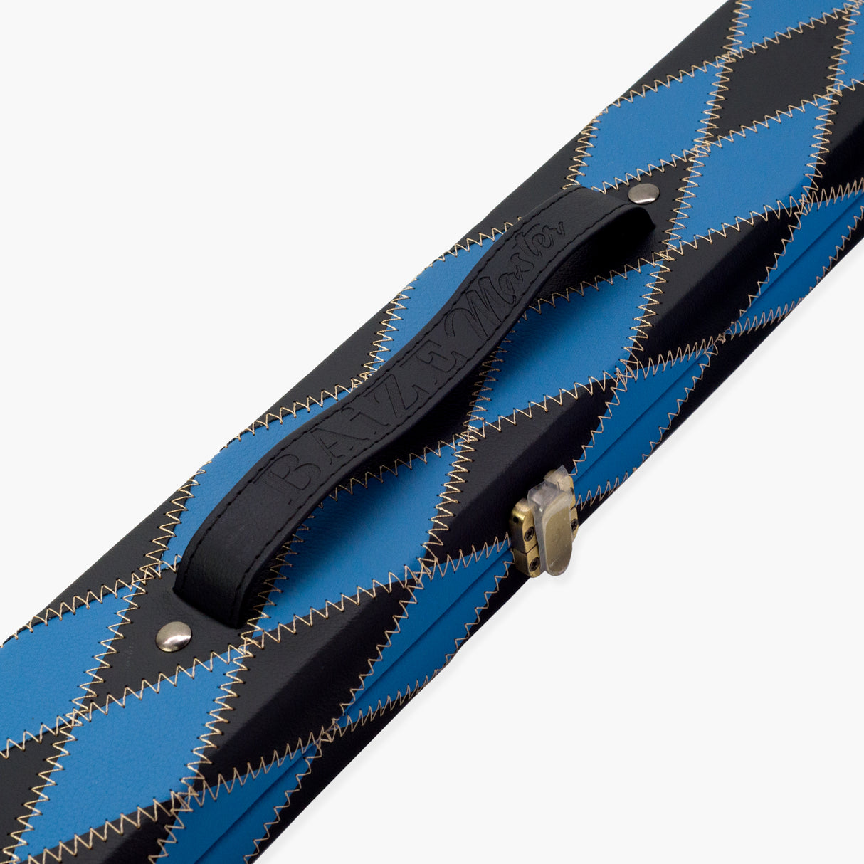 Baize Master 3/4 Joint 2 Slot DIAMONDS Luxury Round End Case with Studs - Holds 1 x ¾ Cue + Extensions and Accessories