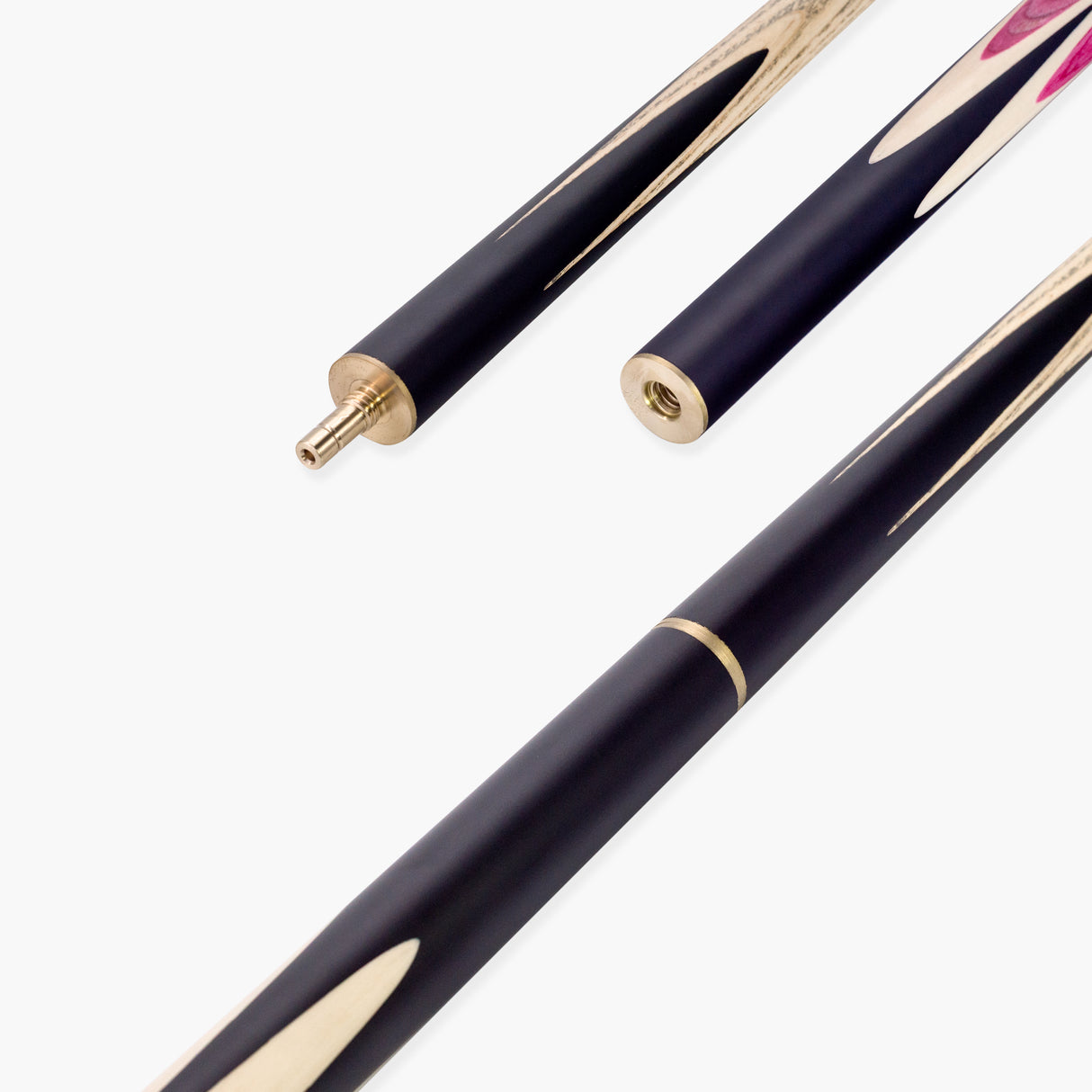 PRO147 Pink Windser 3/4 Joint Snooker and Pool Cue and Case Set 9.5mm Red Layered Tip