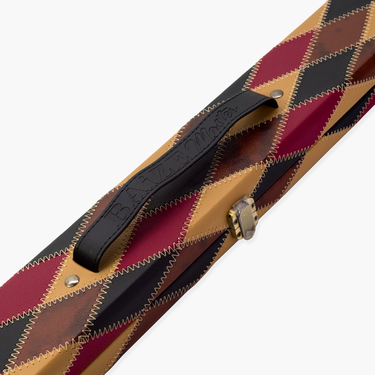 Baize Master 3/4 Joint 2 Slot DIAMONDS Luxury Round End Case with Studs - Holds 1 x ¾ Cue + Extensions and Accessories