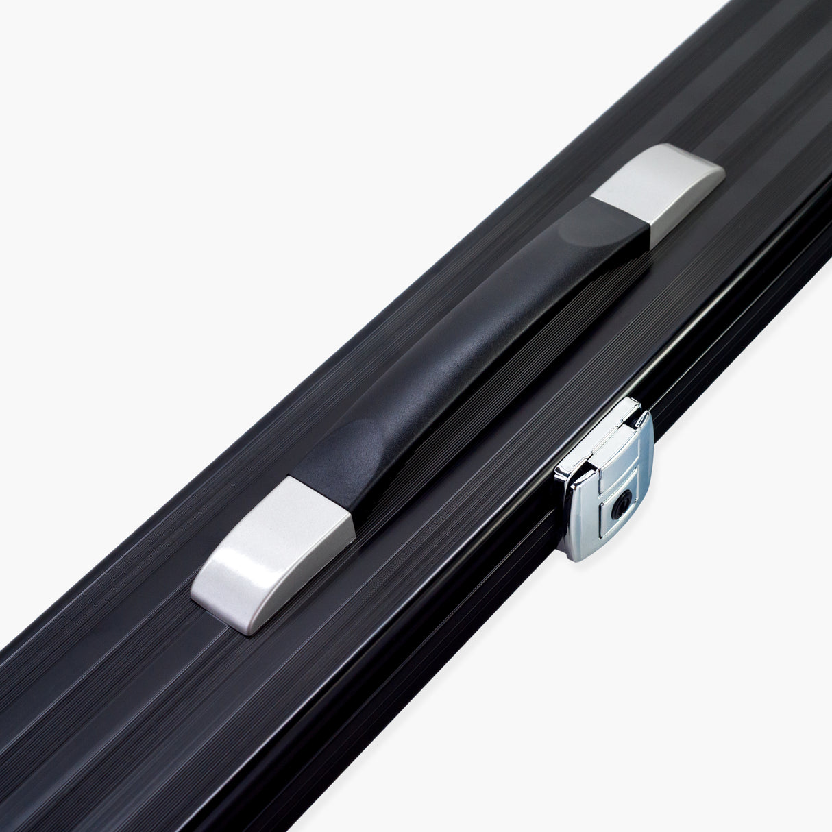 1 Piece 3 Slot PRO-LOCK Aluminium Snooker and Pool Case with Plastic Ends – Holds 3 x 1 Piece Cues