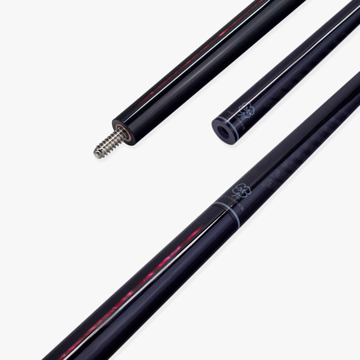 McDermott Defy Carbon Fiber Red Beam G-Series American Pool Cue 12.5mm tip – G521R - D12.5