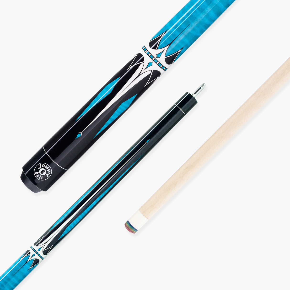 Jonny 8 Ball Harpoon 58 Inch 2 Piece American Pool Cue and Case Set 13mm Layered Tip