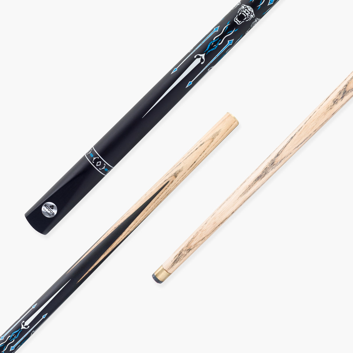 Kudos Panther 57 Inch 2 Piece Centre Joint Ash Snooker and Pool Cue 9.5mm Tip