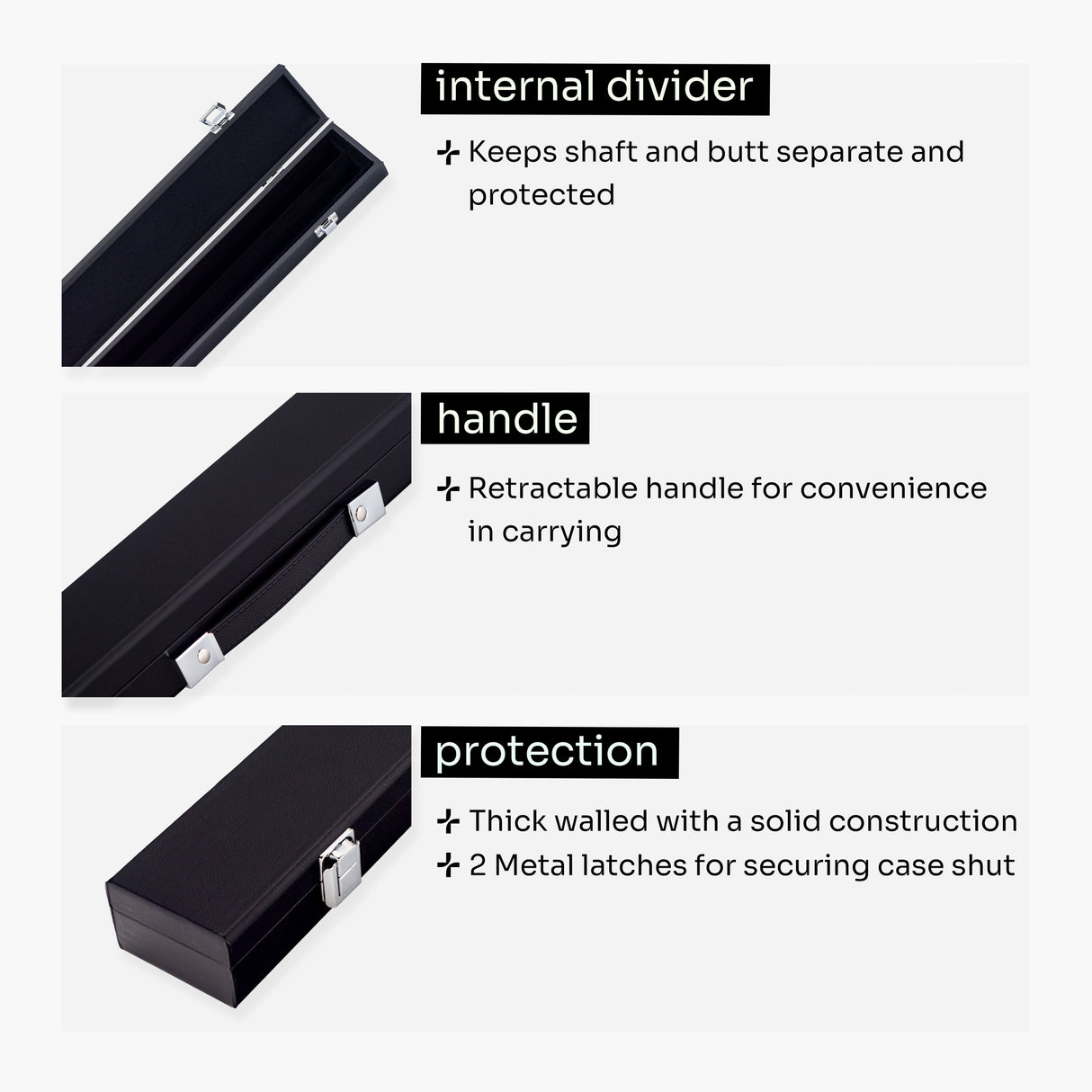 PRO147 Windsor 2 Piece Snooker and Pool Cue and Case Set 9.5mm Red Professional Tip