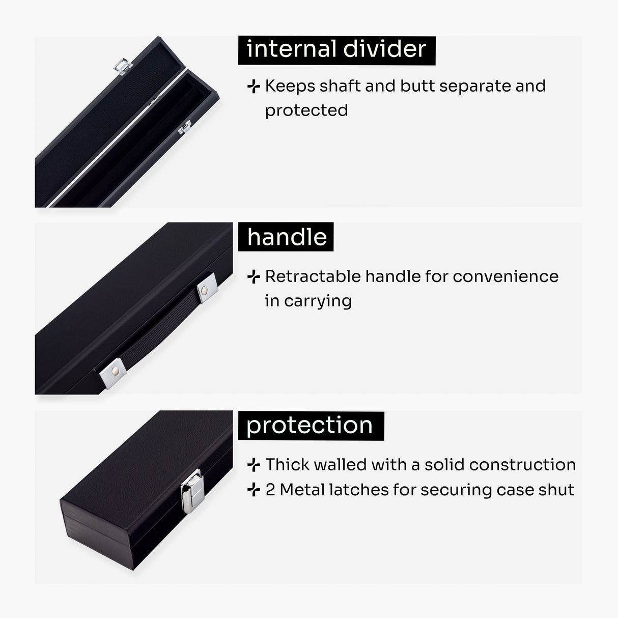 PRO147 Windsor 2 Piece Snooker and Pool Cue and Case Set 9.5mm Red Professional Tip