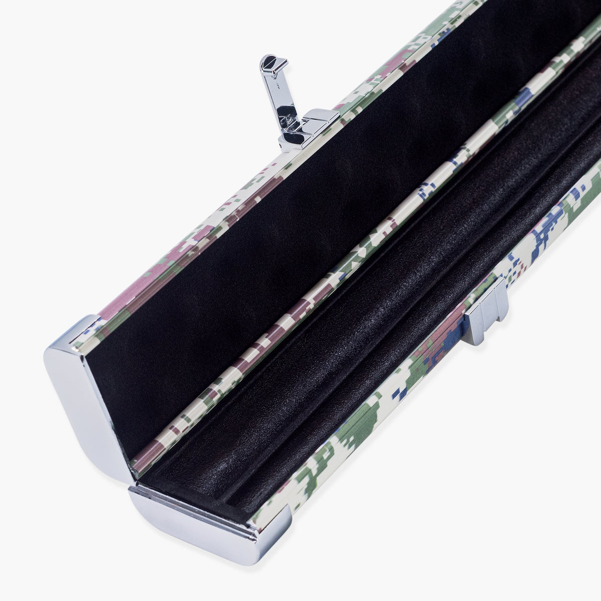 Camouflage Design 1 Piece 2 Slot Aluminium Snooker and Pool Cue Case - Holds 2 Cues