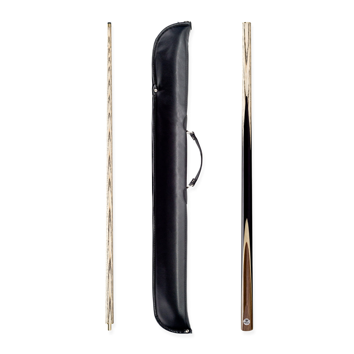 PRO147 Maple Flash 57 Inch 2 Piece Ash Snooker and Pool Cue and Soft Case Set 9.5mm Tip