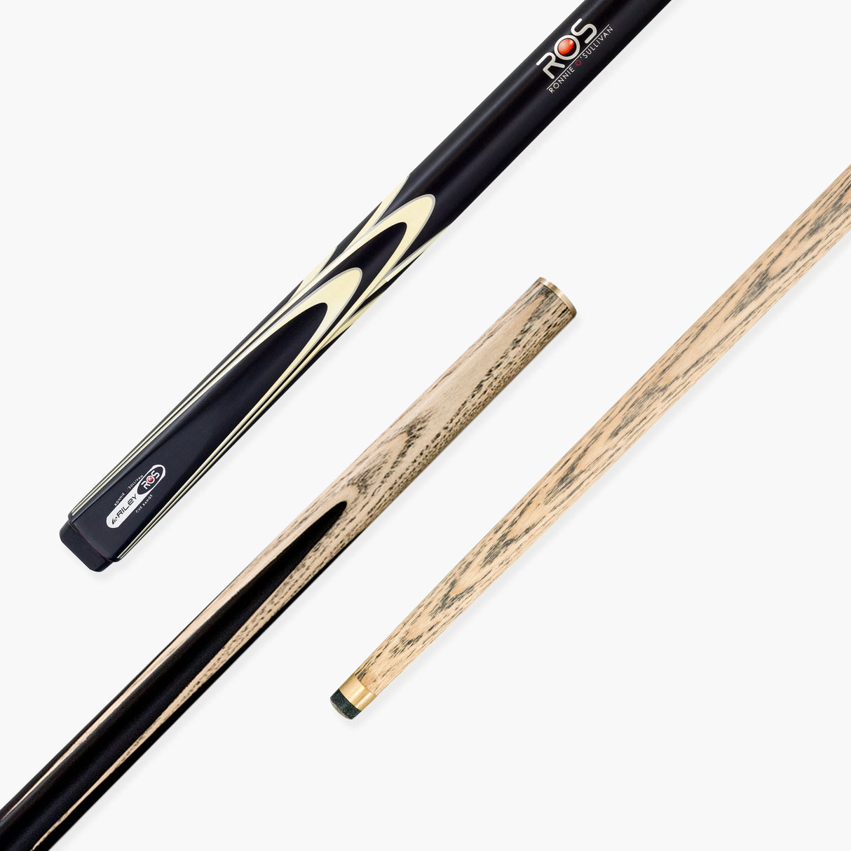 Riley Ronnie O’Sullivan Endorsed Limited Edition 2 Piece Ash Snooker and English Pool Cue and Case Set 9.5mm Tip - ROS 40E