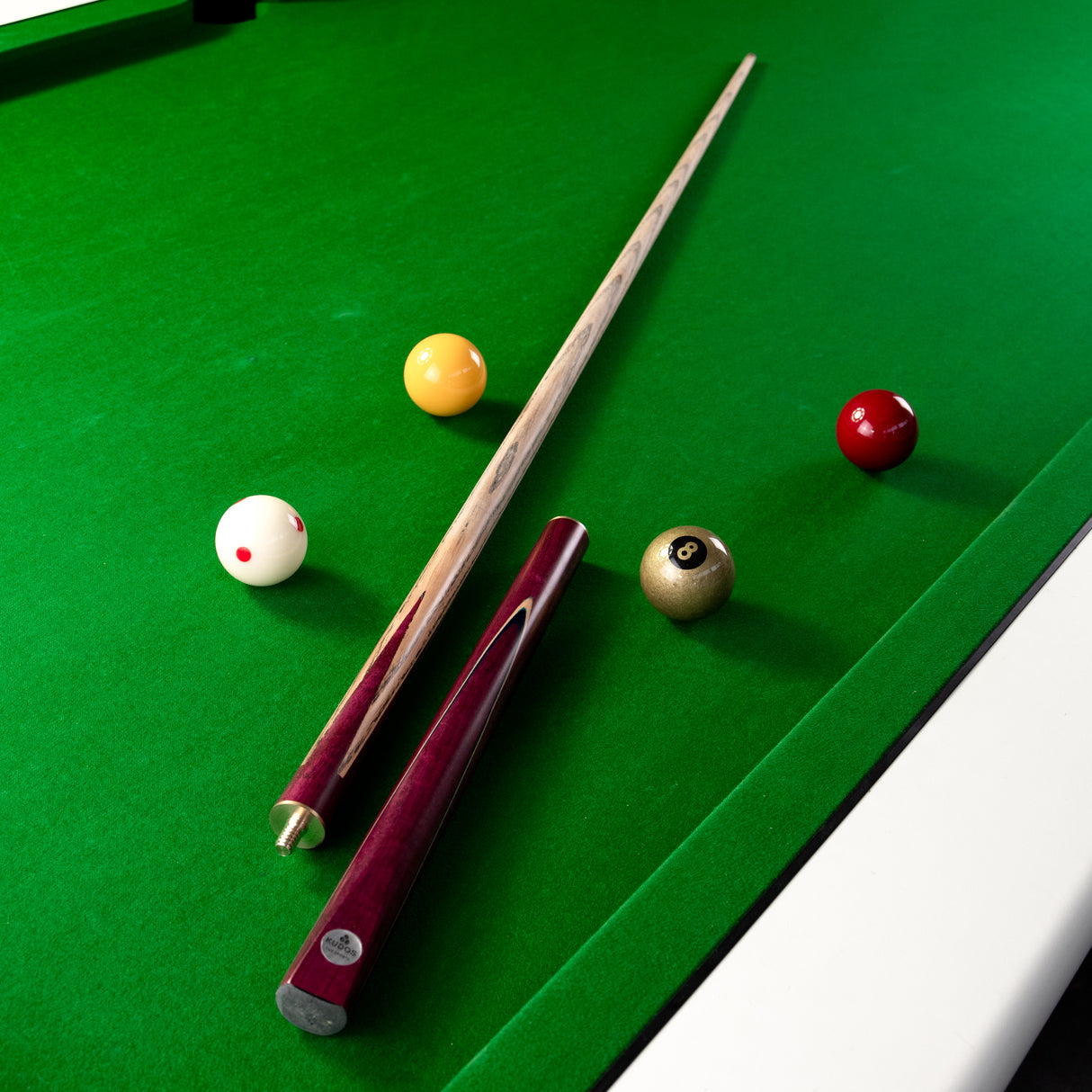 Kudos Purple Heart 3/4 Jointed Heavy Weight Snooker and Pool Cue and Case Set 9mm Tip