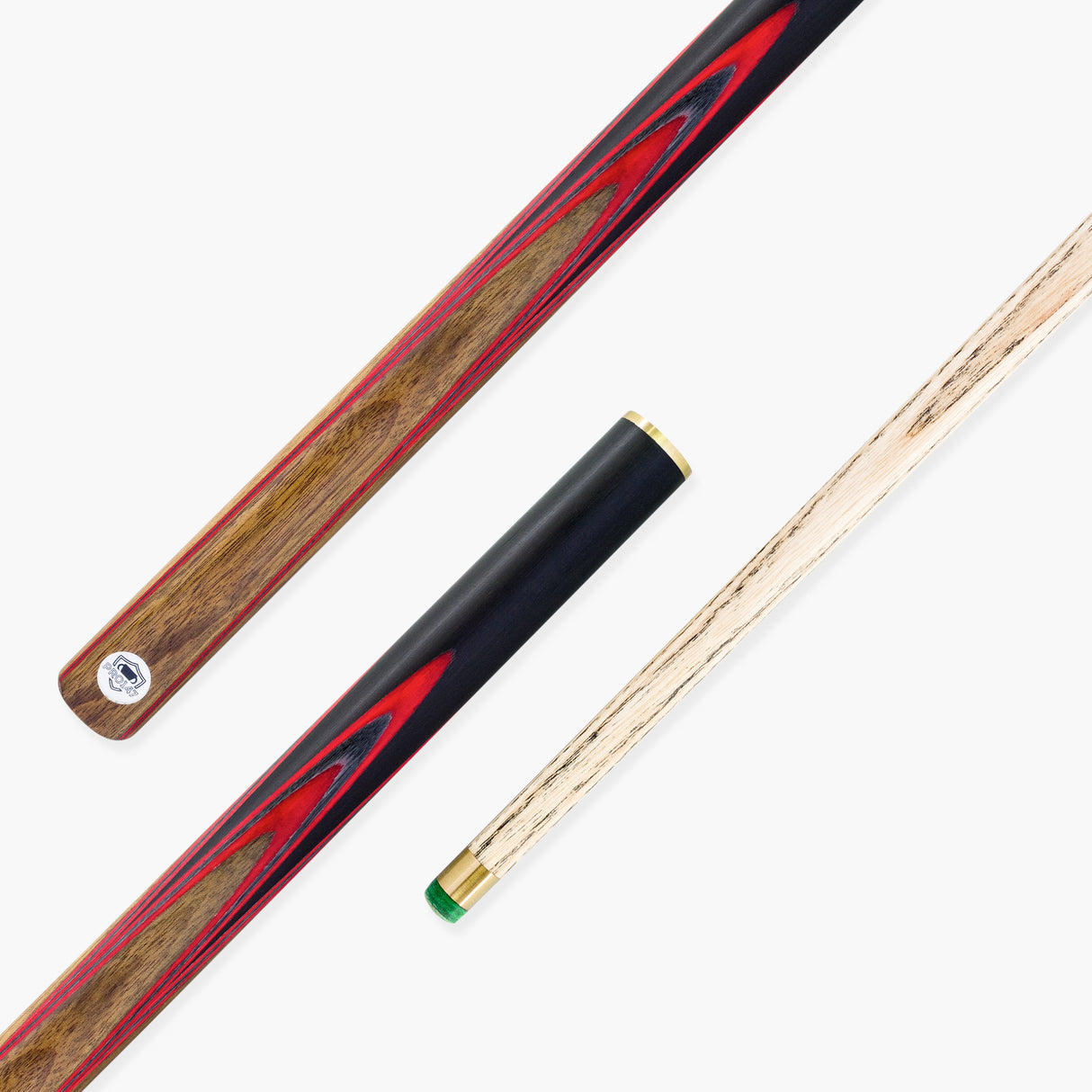 PRO147 Pearl Series Red Flash 3/4 Joint Cue and Case Set with 9.5mm Professional Layered Leather Tip PRO147