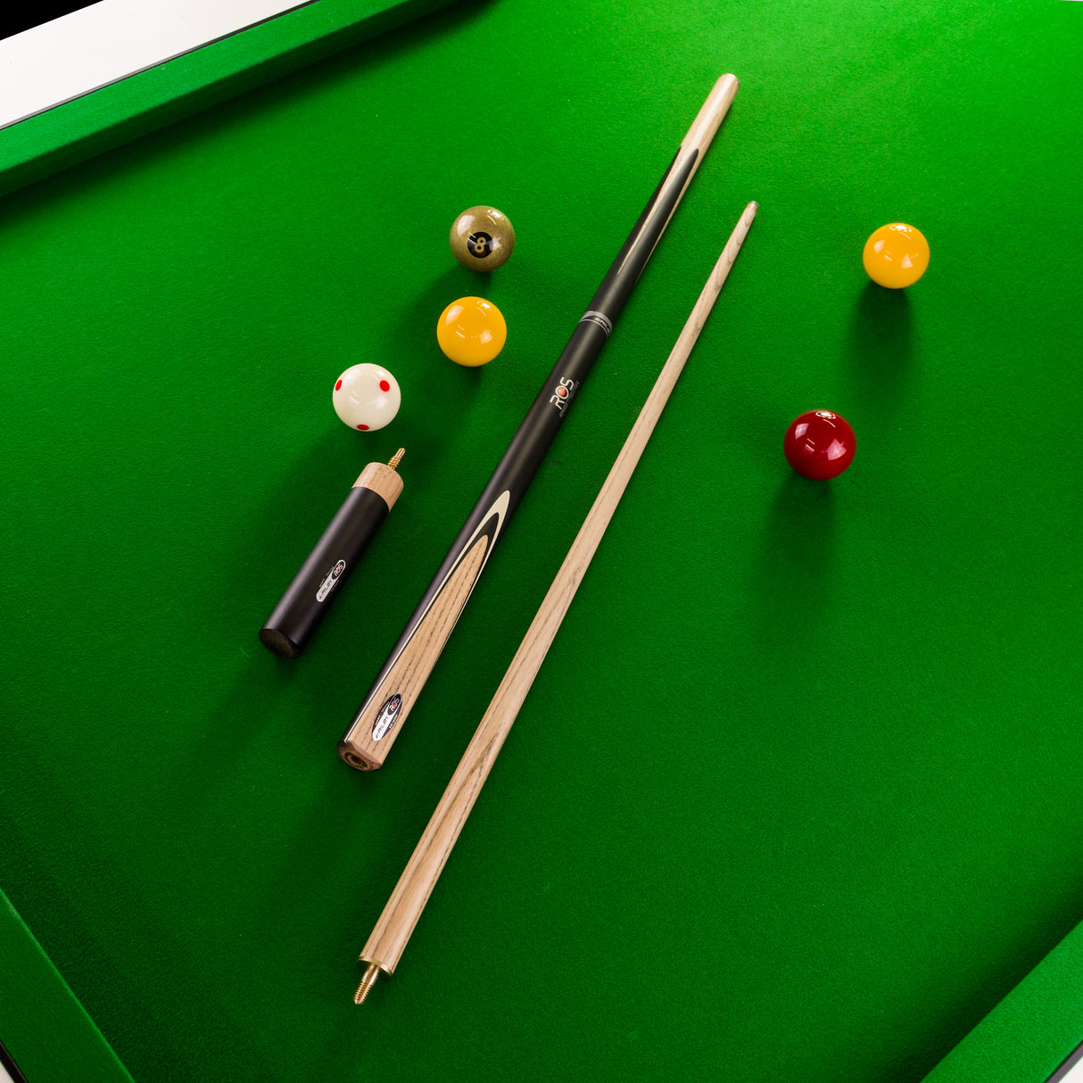 Riley Ronnie O’Sullivan Endorsed Limited Edition 2 Piece Ash Snooker and English Pool Cue and Soft Case Set 9.5mm Tip - EL-06E