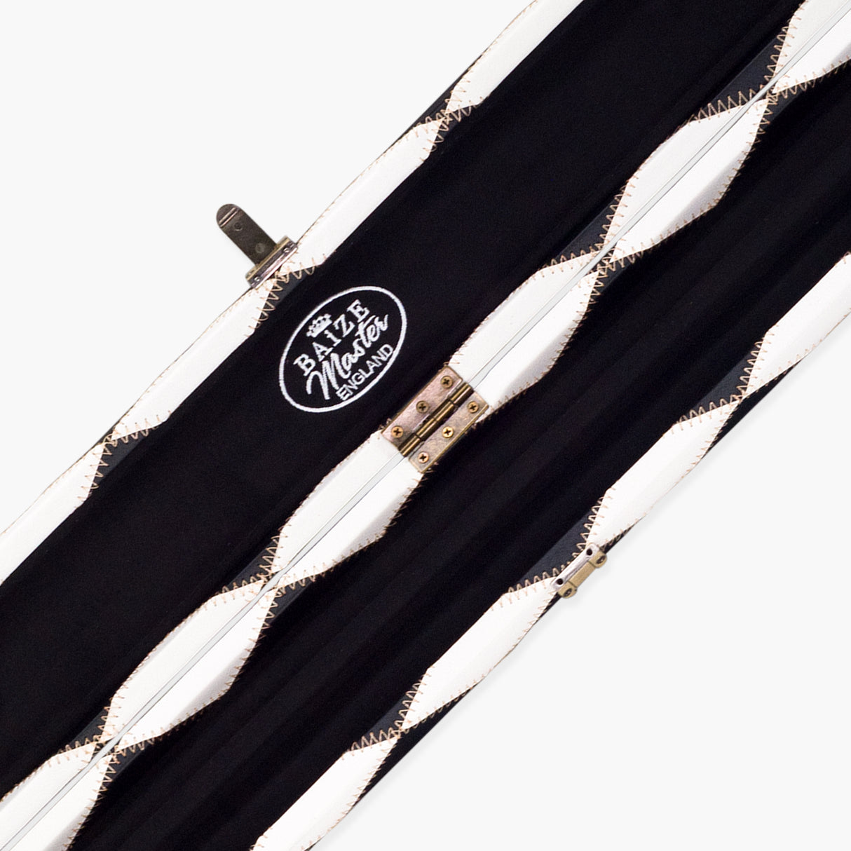 Baize Master 3/4 Joint 2 Slot DIAMONDS Luxury Round End Case with Studs - Holds 1 x ¾ Cue + Extensions and Accessories