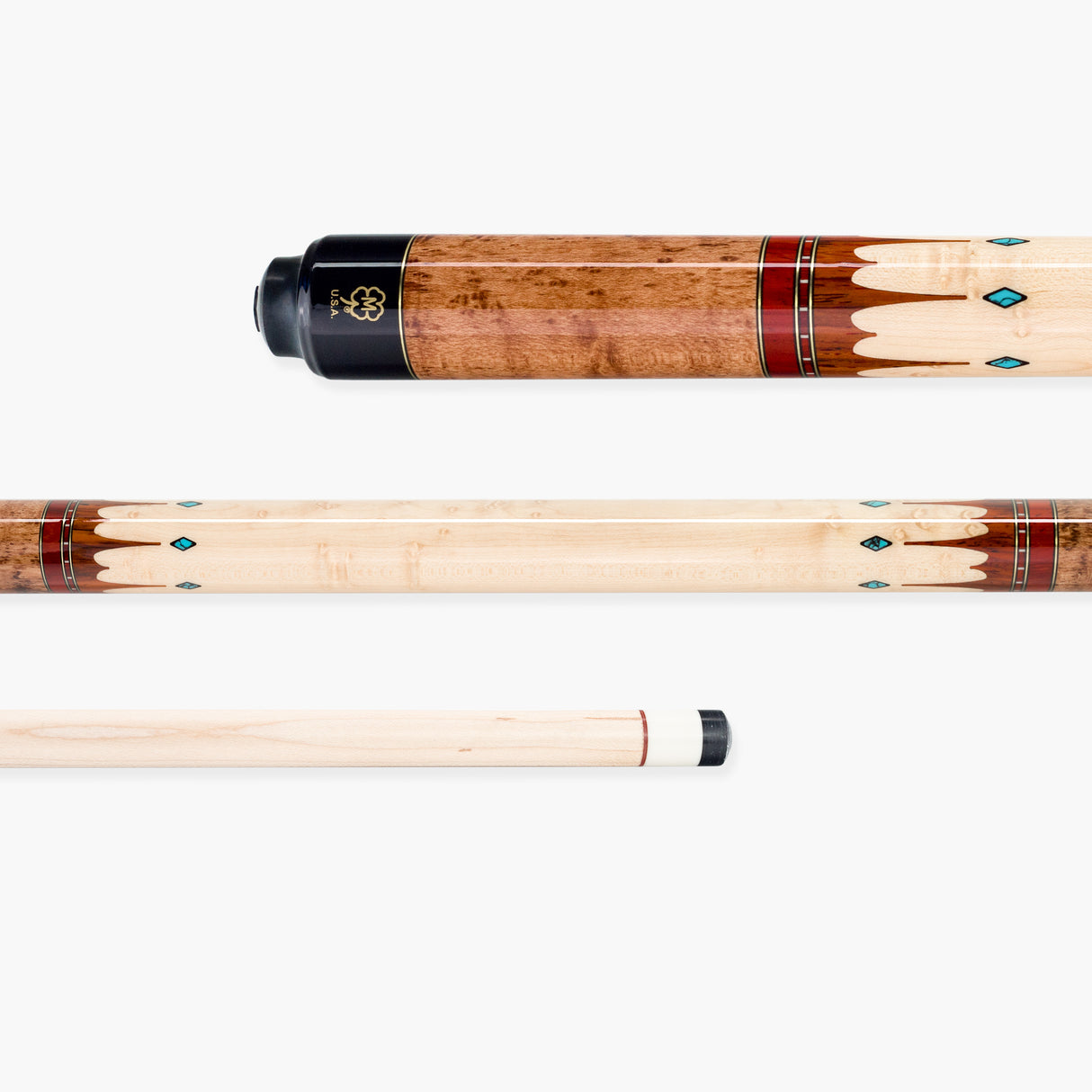 McDermott COCOBOLO CROWN Hand Crafted G-Series American Pool Cue 13mm tip – G407