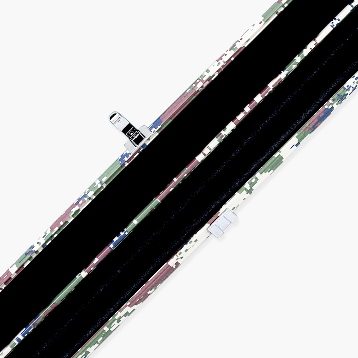 Camouflage Design 1 Piece 2 Slot Aluminium Snooker and Pool Cue Case - Holds 2 Cues