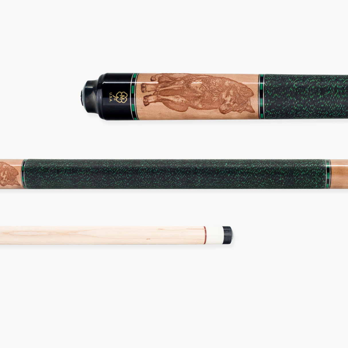 McDermott GREAT WOLF Hand Crafted G-Series American Pool Cue 13mm tip –G338