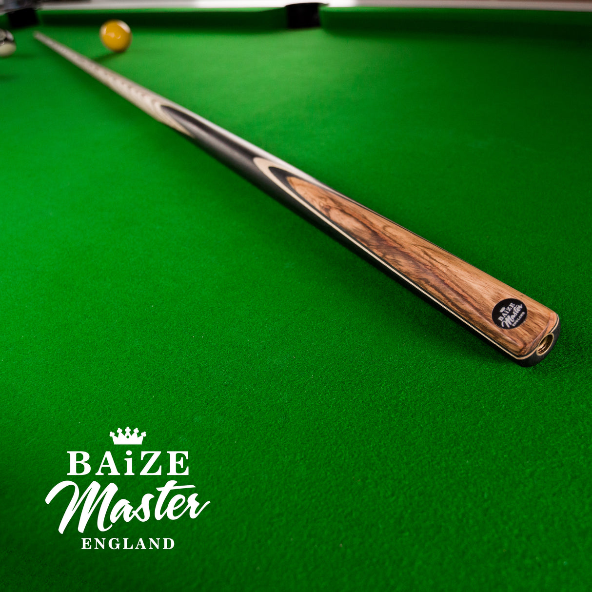 Baize Master Challenger 2 Piece Snooker Pool Cue and Case Set 9.5mm Pro Leather Tip with Black Hard Case