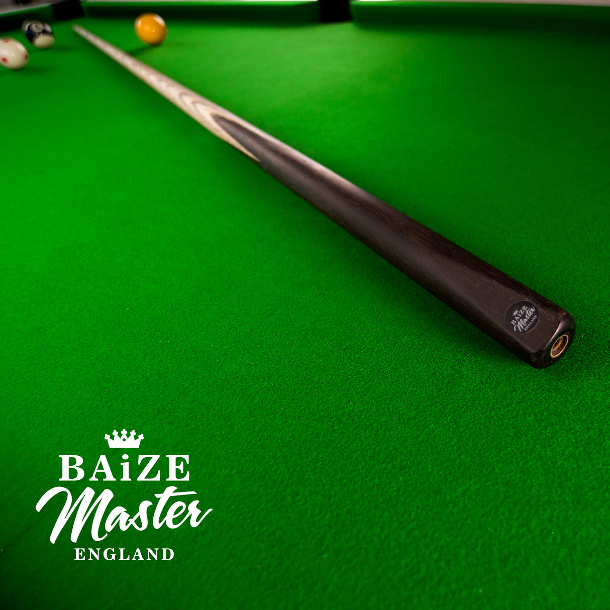 Baize Master Challenger 2 Piece Snooker Pool Cue and Case Set 9.5mm Pro Leather Tip with Black Hard Case