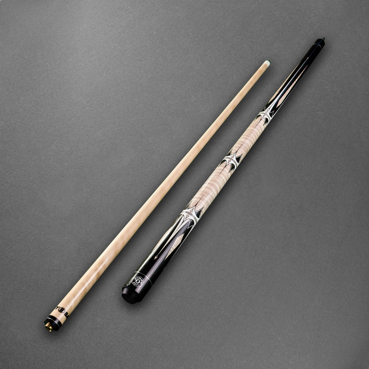 Jonny 8 Ball Harpoon 58 Inch 2 Piece American Pool Cue with Birch Shaft and 13mm Layered Tip