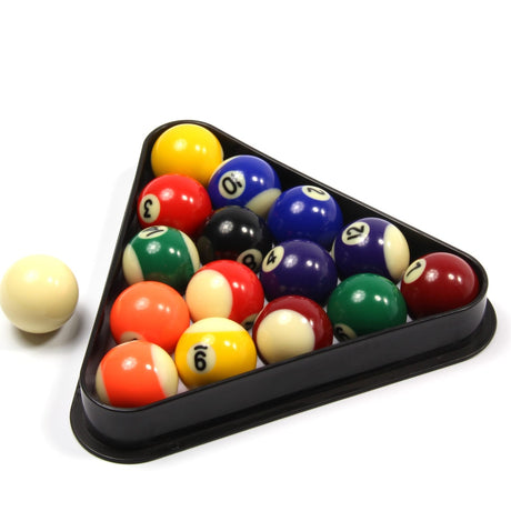 Economy Spots & Stripes Kids Pool Balls & Triangle - 1 3/4Inch