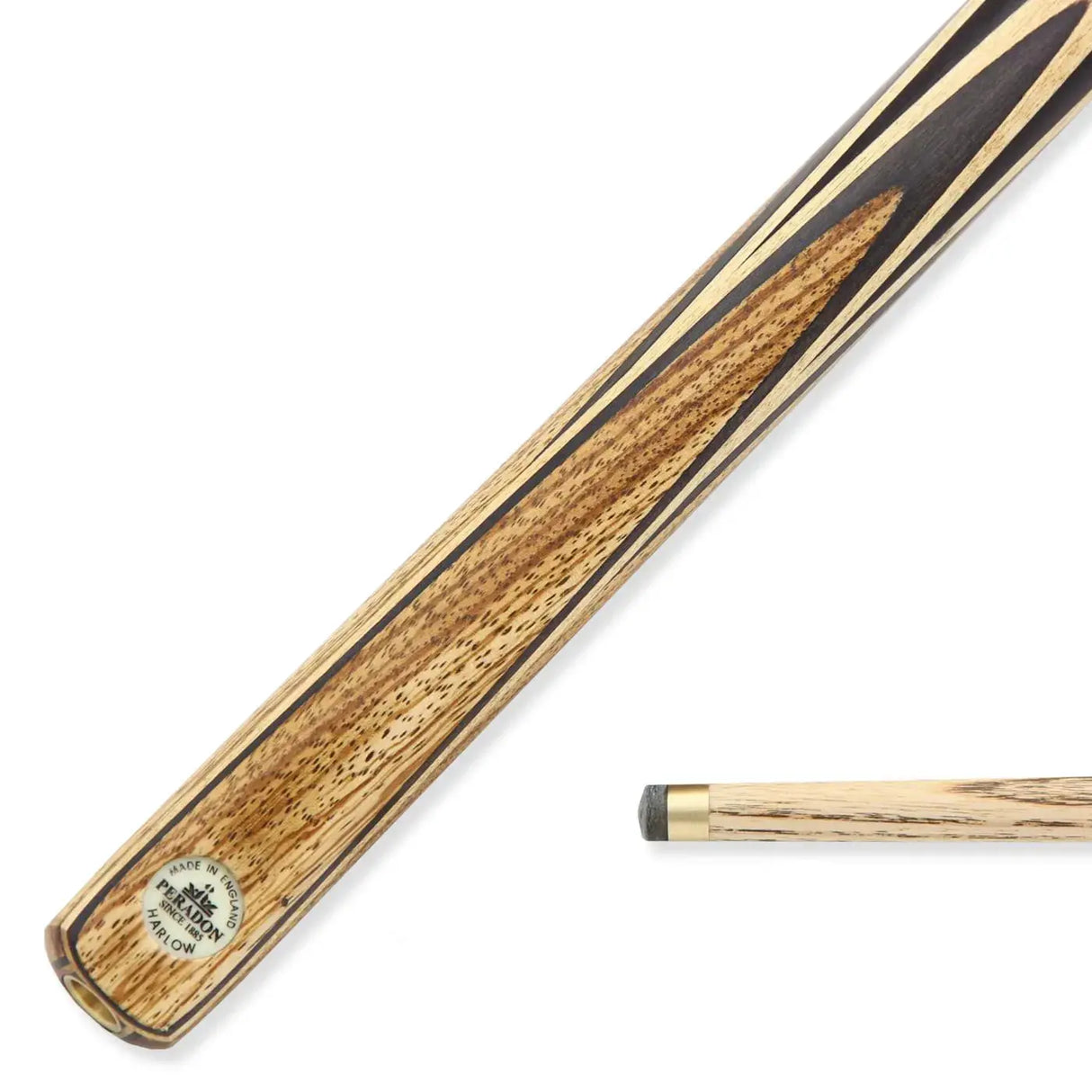 Peradon HARLOW 3/4 Ash Ebony Snooker Pool Cue 58 Inch - 9.5mm Tip Peradon