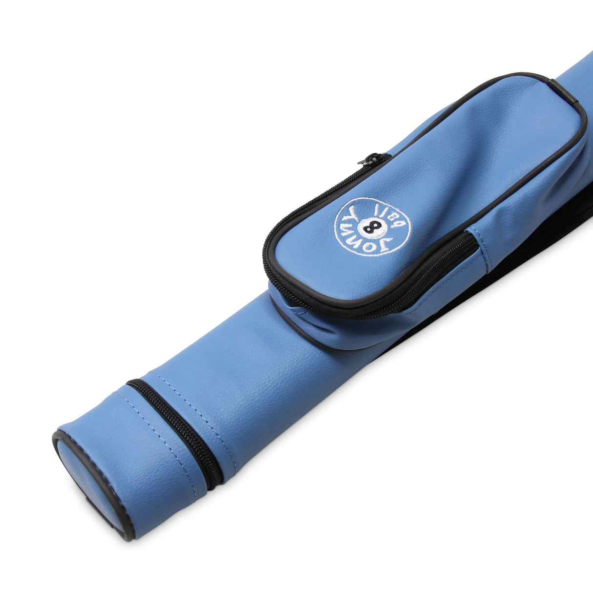 Jonny 8 Ball Two Tone Oval Pool Cue Case - Holds One 2 Piece Cue + Accessories