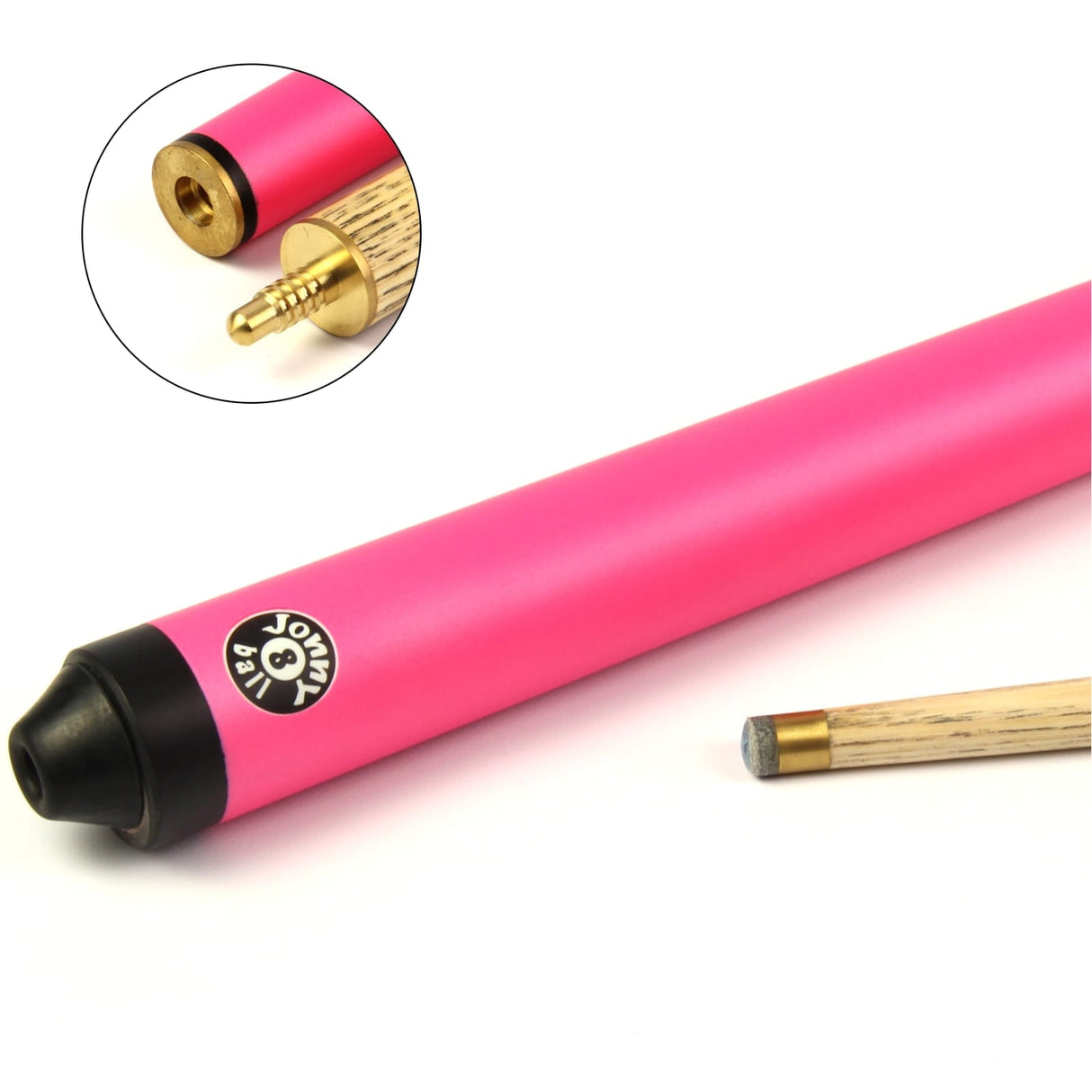 Jonny 8 Ball 36 inch PINK JET JUNIOR 2pc Ash Pool Snooker Cue - 10mm Tip
