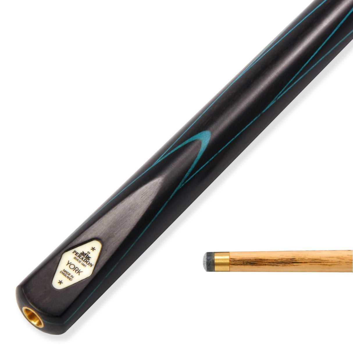 Peradon YORK 3/4 Jointed Hand Made Real Ebony Snooker Cue 58 Inch – Made In UK
