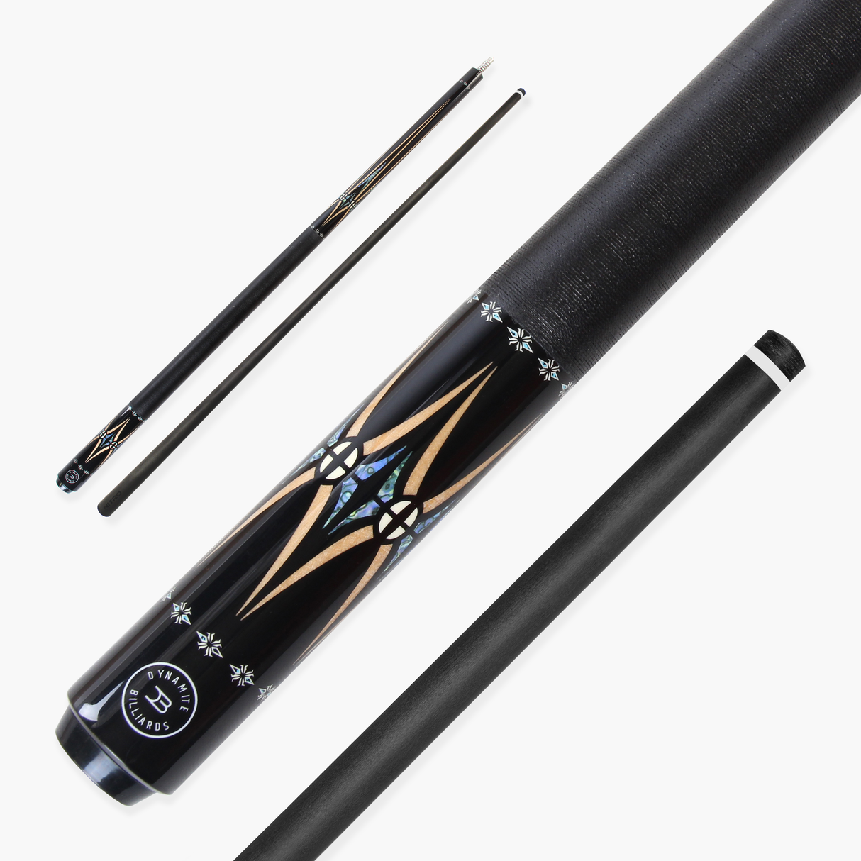 Dynamite Billiards DB1 Nitro Carbon Fiber American Pool Cue – 11.9mm HOW Black Tip – Designed by Darren Appleton
