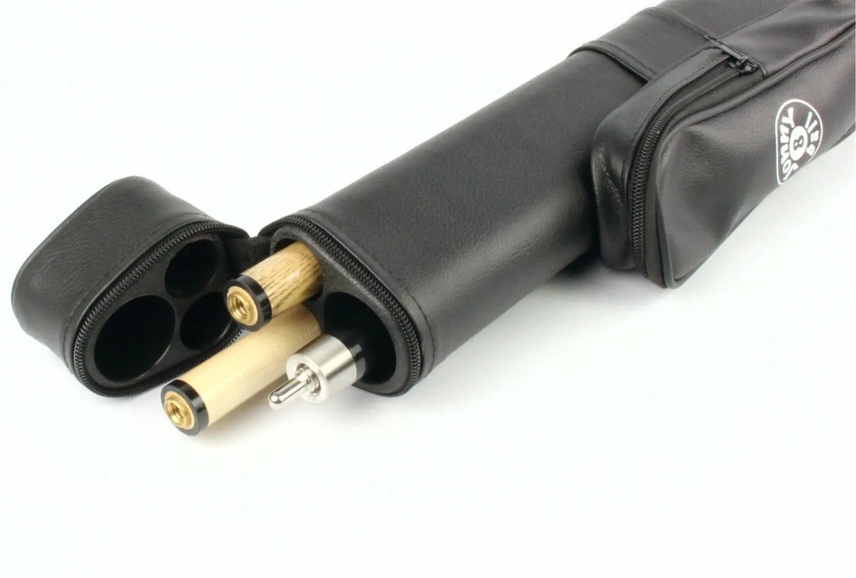 Jonny 8 Ball DOUBLE SHAFT Triangular Pool Cue Case - Holds Butt & 2 Shafts Jonny 8 Ball