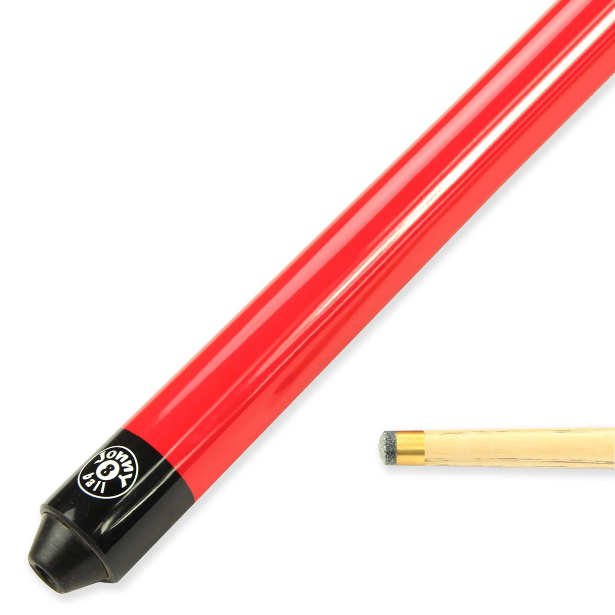 Jonny 8 Ball 52 Inch RED JET 2pc Ash Pool Snooker Cue - 10mm Tip