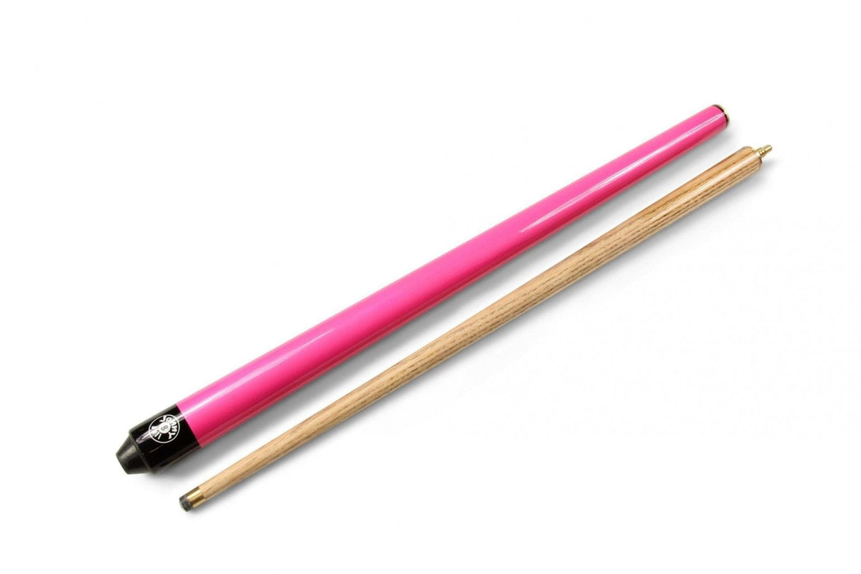 Jonny 8 Ball 36 inch PINK JET JUNIOR 2pc Ash Pool Snooker Cue - 10mm Tip