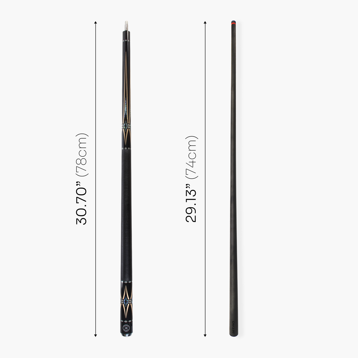 Dynamite Billiards DB1 Nitro Carbon Fiber American Pool Cue – 11.9mm HOW Black Tip – Designed by Darren Appleton