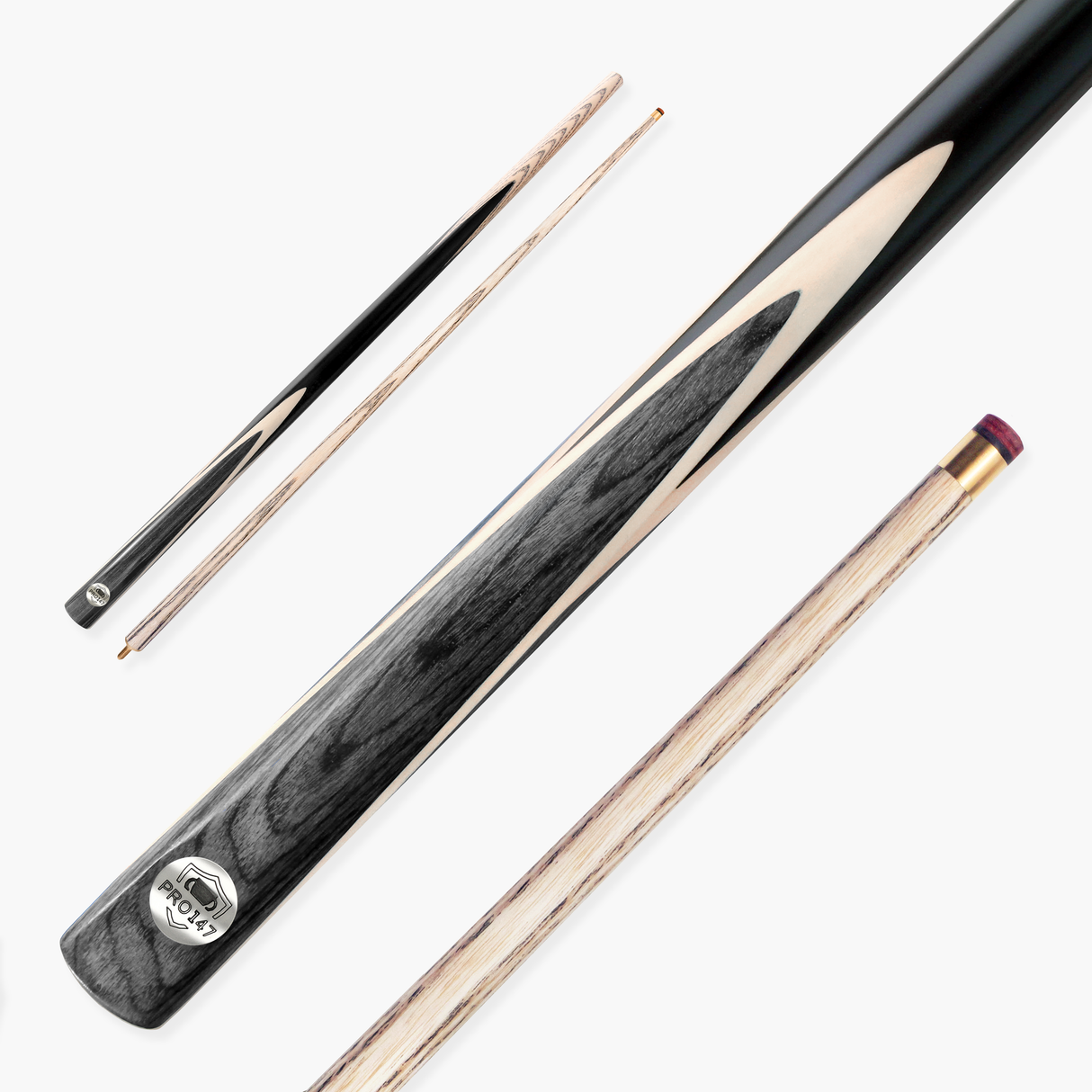 PRO147 Windser 57 Inch 2 Piece Ash Snooker and Pool Cue with 9.5mm Tip