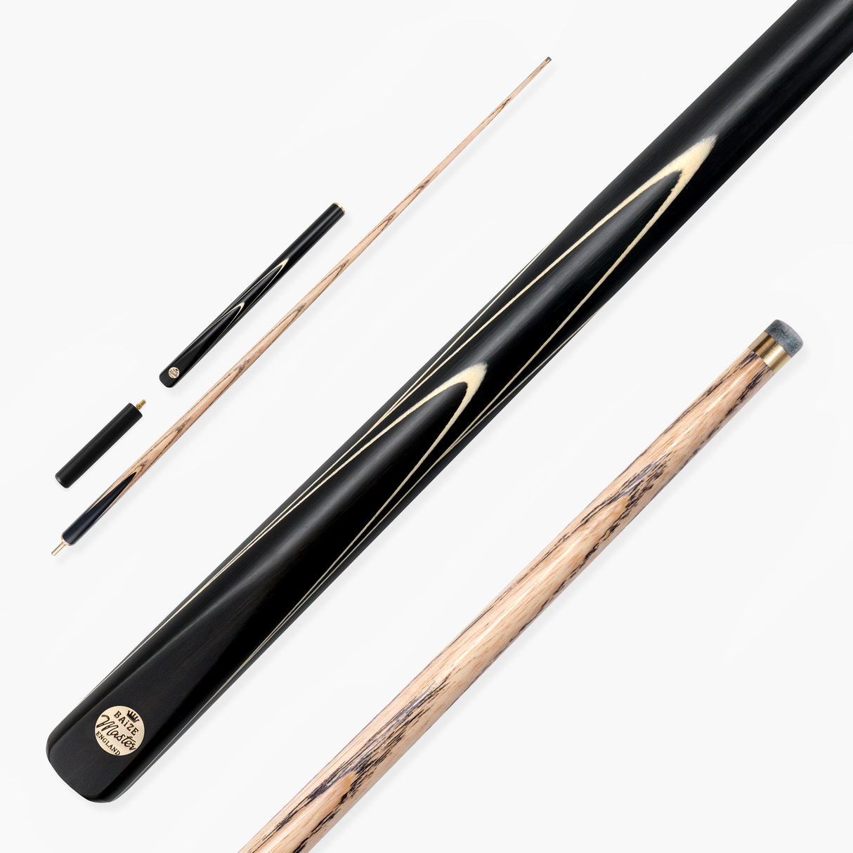 Baize Master Limited Edition Gold Series G4 57 Inch ¾ Professional English Pool Cue 8.5mm with with Hand Fitted PRO SPIN Medium Tip - Hand Finished in the UK by Cue Care Jim using Lynch’s Cue Balm
