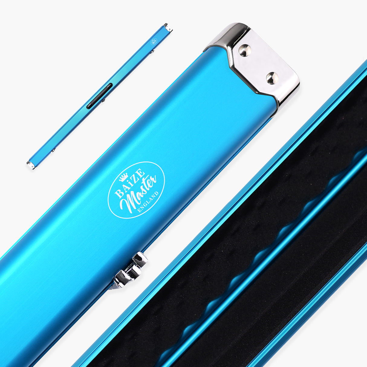 Baize Master SATIN LINE 3/4 Luxury Aluminium Cue Case - Holds 1 x 3/4 Joint Cue + Extensions