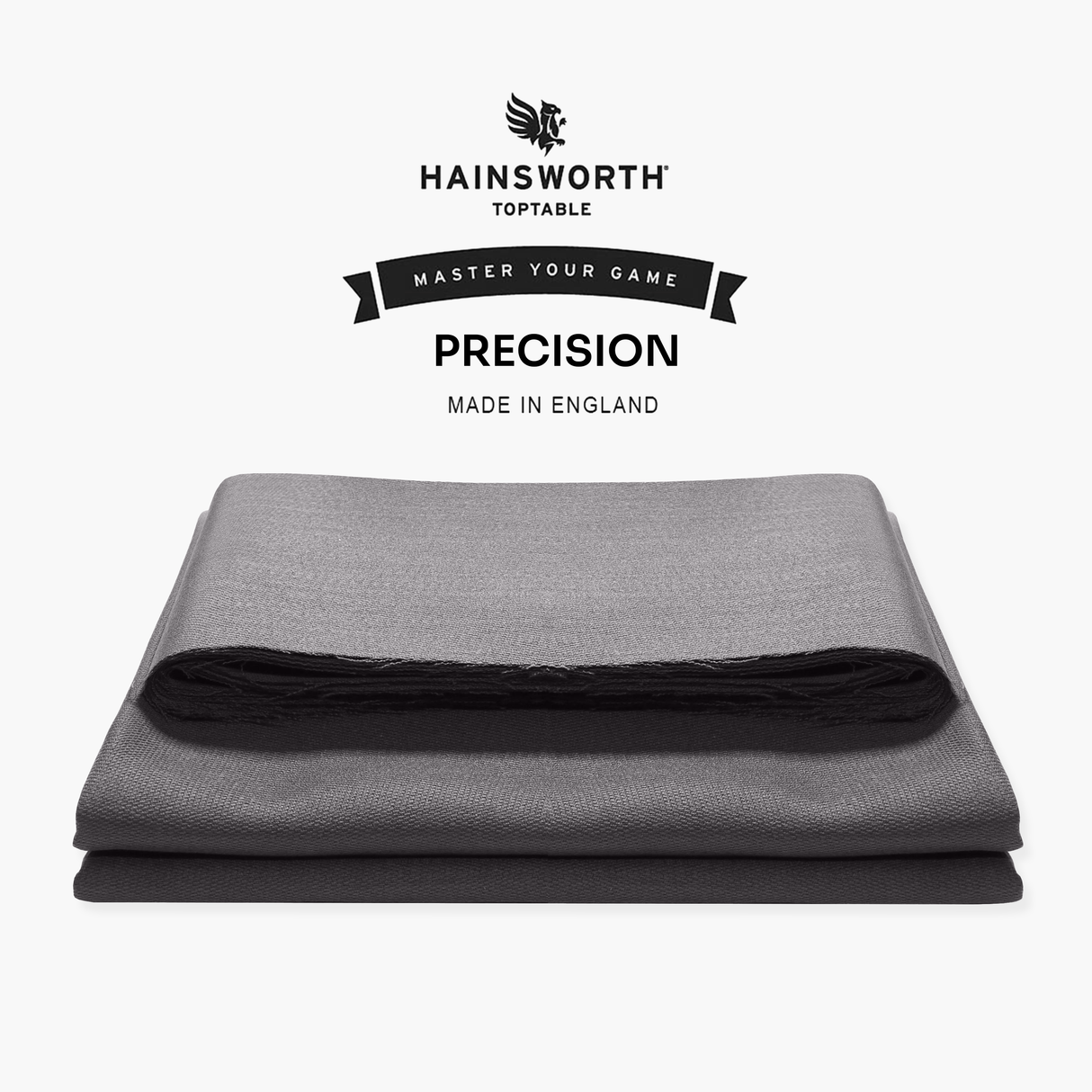 Hainsworth 7ft SILVER PRECISION Ultimate Tournament Pool Cloth - Bed and Cushion Set for 7ft or 6ft UK Pool Table – the world’s fastest napped pool cloth! Hainsworth