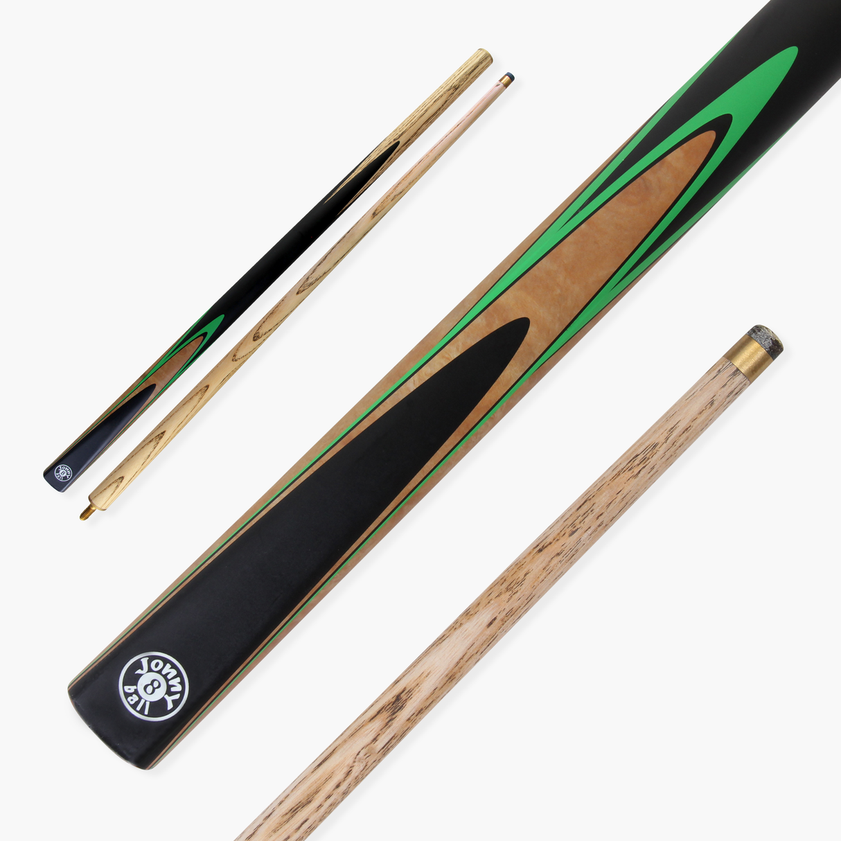 Jonny 8 Ball VANQUISH 42 Inch 2 Piece Centre Joint Junior Kids Snooker Pool Cue 10mm Tip
