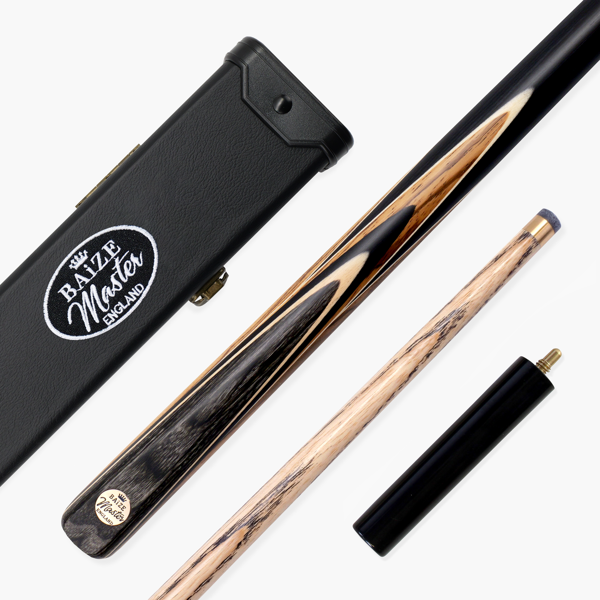 Baize Master Vintage Marksman ¾ Joint English Pool Cue and Case Set with 8.5mm Baize Master Blue Pressed Tip