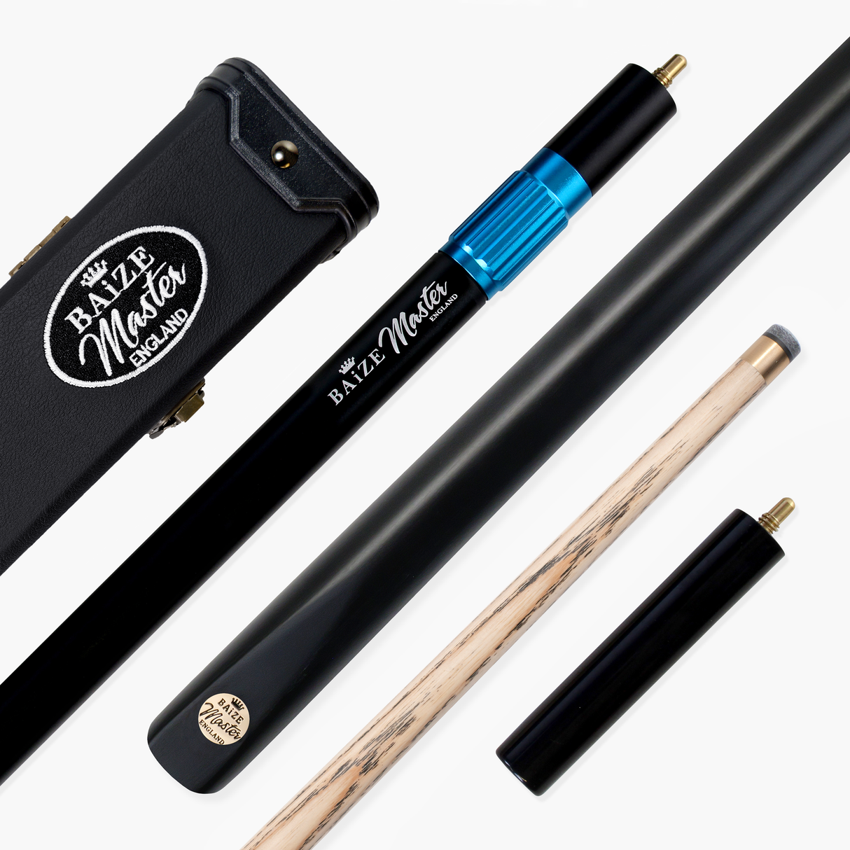 Baize Master Raven Centurion 3/4 Joint Snooker and Pool Cue and Case Set with 9.5mm Pro Impact Hybrid Tip Baize Master