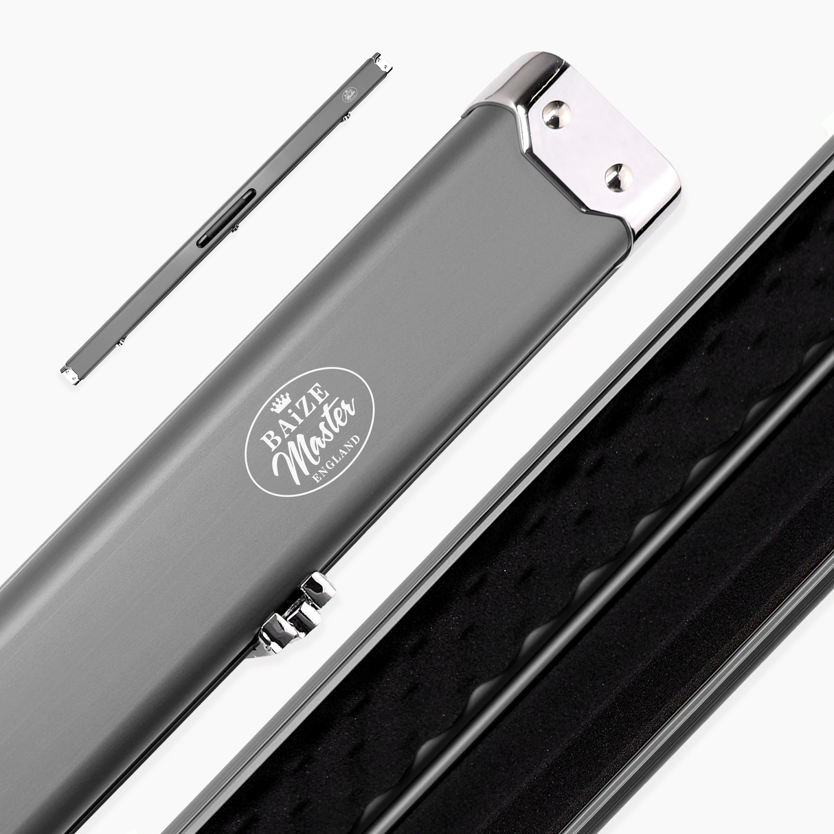 Baize Master SATIN LINE 3/4 Luxury Aluminium Cue Case - Holds 1 x 3/4 Joint Cue + Extensions