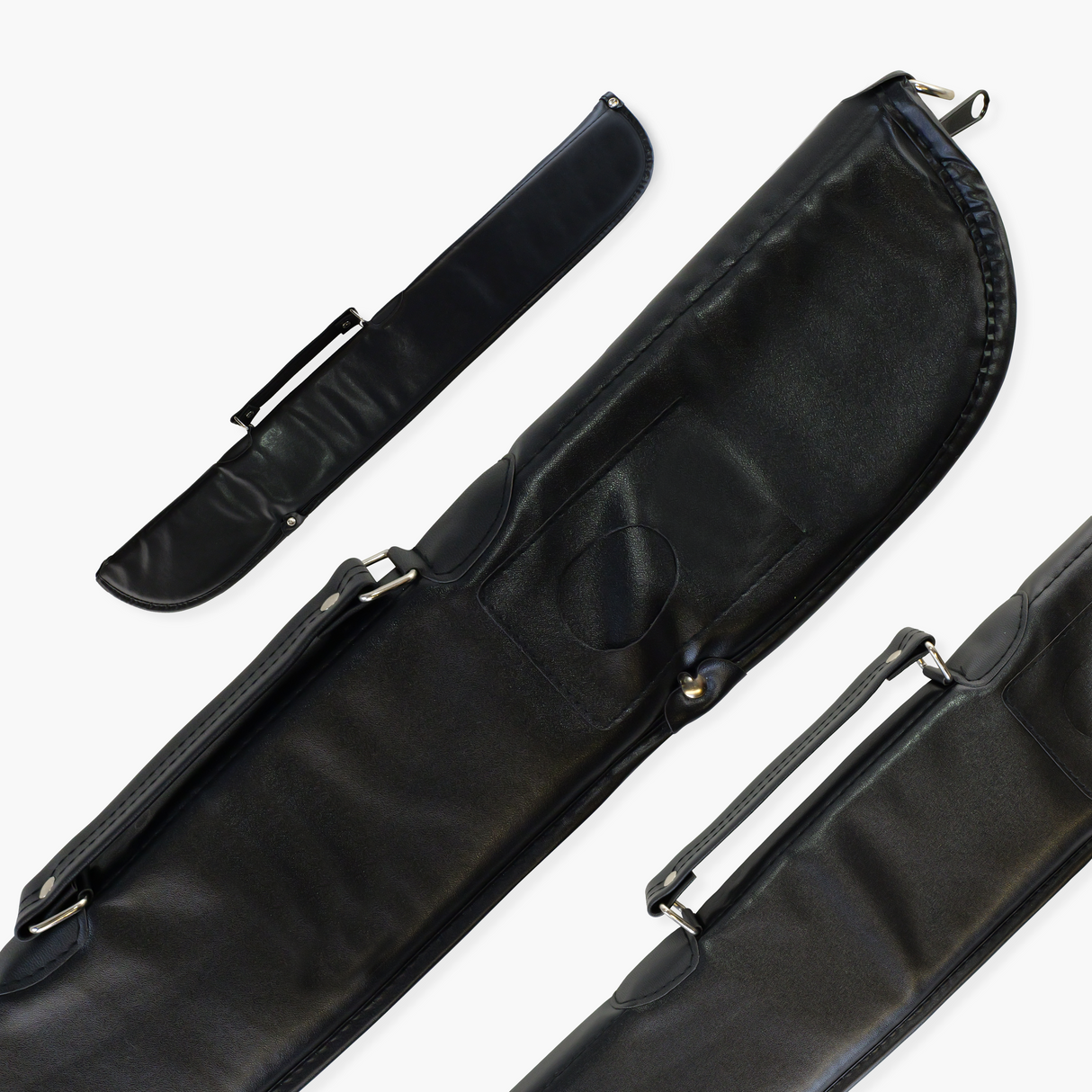 Economy Plain Black Vinyl Junior Soft Cue Case for 48 Inch Kids 2 Piece Snooker or Pool Cue