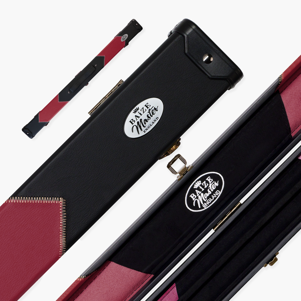 Baize Master Deluxe ARROW 2 Piece Snooker Pool Cue Case with Matching Colour Interior