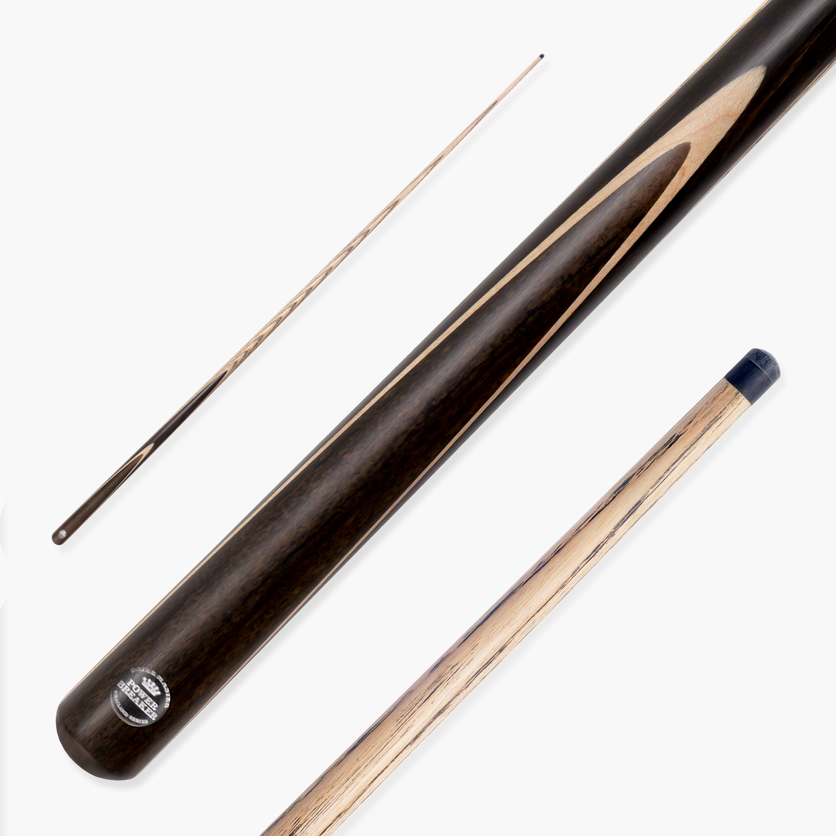 Baize Master Power Breaker Walnut 57 Inch 1 Piece English Pool Break Cue with Ash Shaft and Ebony Butt - 10.2mm Phenolic Tip and Round Butt End – For Breaking Only