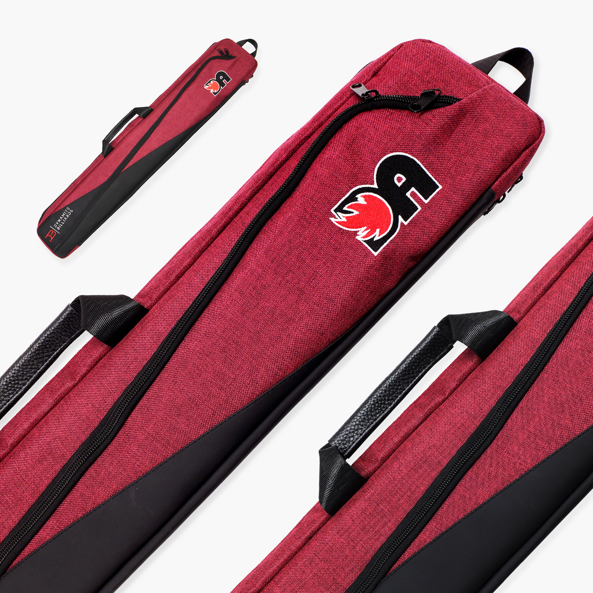 Dynamite Billiards by Darren Appleton 2 Piece American Pool Cue Case Bag with Shoulder Straps – 2 x 4 – Holds 2 Butts and 4 Shafts