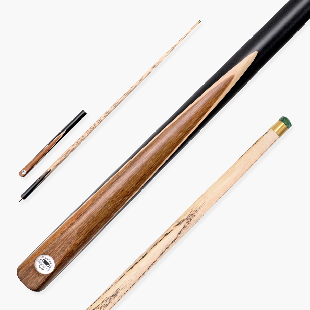 PRO147 Hurricane Black Walnut 3/4 Heavy Weight Snooker Pool Cue with 9.5mm Tip